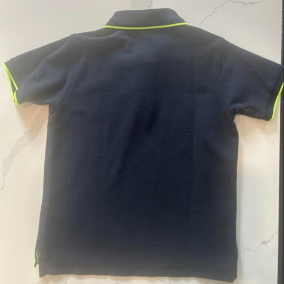 Boys Psycho Bunny Polo Shirt – Size 7–8 (SP) – Navy with Neon Logo - Picture 3 of 4